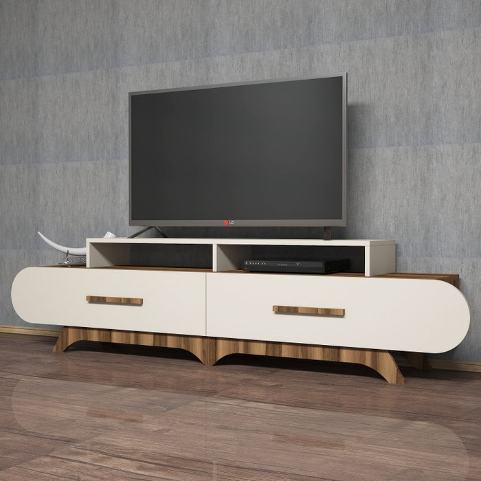 Hanah Home Soporte para TV Flora - Nogal, Crema